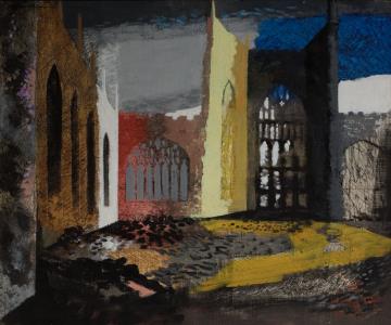 Interior of Coventry Cathedral, November 15th, 1940